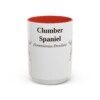 15oz Clumber Spaniel Latin Mug, Red, front view