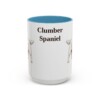15oz Clumber Spaniel Mug, Light Blue, front view