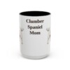 15oz Clumber Spaniel Dog Mom Mug, Black, front view