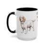 15oz Clumber Spaniel Dog Mom Mug, Black, left side view