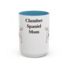 15oz Clumber Spaniel Dog Mom Mug, Light Blue, front view