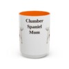 15oz Clumber Spaniel Dog Mom Mug, Orange, front view