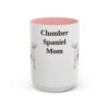 15oz Clumber Spaniel Dog Mom Mug, Pink, front view