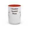 15oz Clumber Spaniel Dog Mom Mug, Red, front view