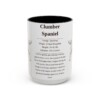 15oz Clumber Spaniel Mug, Black, front view