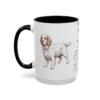 15oz Clumber Spaniel Mug, Black, left side view