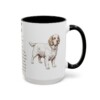 15oz Clumber Spaniel Mug, Black, right side view