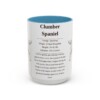 15oz Clumber Spaniel Mug, Light Blue, front view