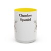 15oz Clumber Spaniel Mug, Yellow, front view