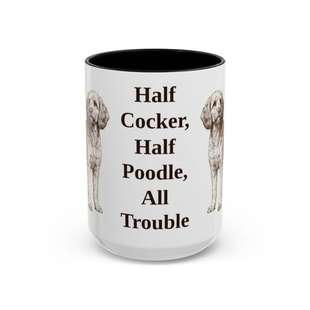 15oz Funny Cockapoo Mug, Black, front view