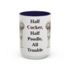 15oz Funny Cockapoo Mug, Navy, front view