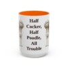 15oz Funny Cockapoo Mug, Orange, front view