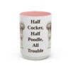 15oz Funny Cockapoo Mug, Pink, front view