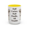 15oz Funny Cockapoo Mug, Yellow, front view