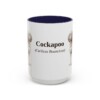 15oz Cockapoo Latin Mug, Navy, front view