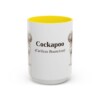15oz Cockapoo Latin Mug, Yellow, front view