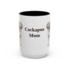 15oz Cockapoo Dog Mom Mug, Black, front view