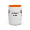 15oz Cockapoo Dog Mom Mug, Orange, front view
