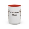 15oz Cockapoo Dog Mom Mug, Red, front view