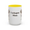 15oz Cockapoo Dog Mom Mug, Yellow, front view