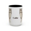 15oz Collie Mug, Black, front view