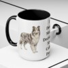 15oz-collie-mug-humor-black-context-2 15oz Funny Collie Mug, Black, lifestyle photo