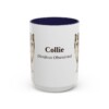 15oz Collie Latin Mug, Navy, front view