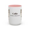 15oz Collie Latin Mug, Pink, front view