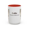 15oz Collie Latin Mug, Red, front view