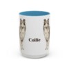 15oz Collie Mug, Light Blue, front view