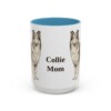 15oz Collie Dog Mom Mug, Light Blue, front view