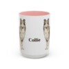 15oz Collie Mug, Pink, front view