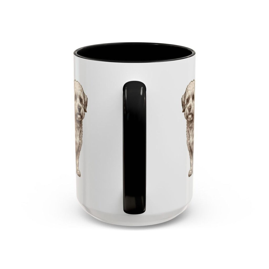 15oz Coton de Tulear Mug, Black, back view