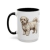 15oz Coton de Tulear Dog Dad Mug, Black, left side view