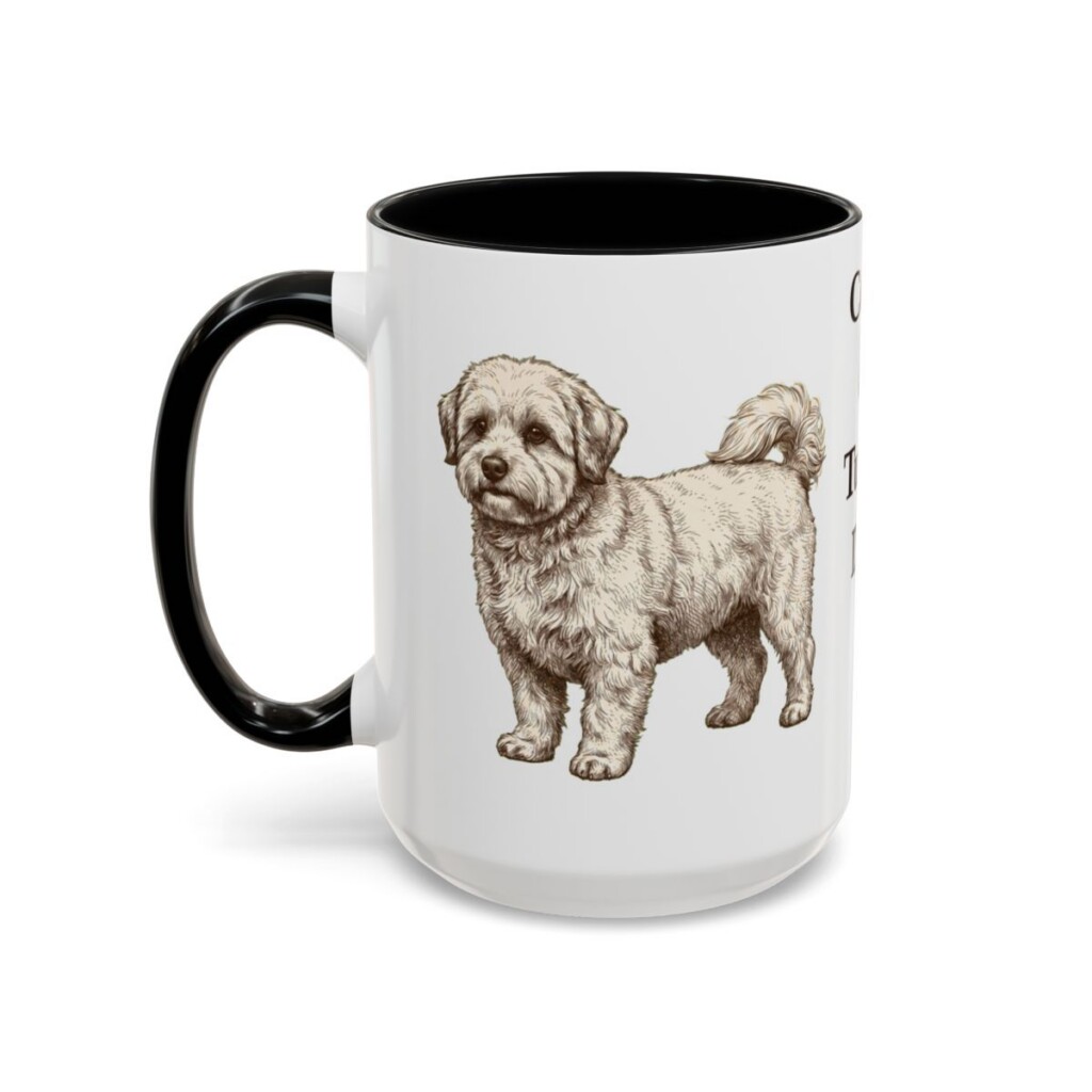 15oz Coton de Tulear Dog Dad Mug, Black, left side view