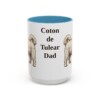 15oz Coton de Tulear Dog Dad Mug, Light Blue, front view