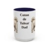 15oz Coton de Tulear Dog Dad Mug, Navy, front view