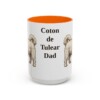 15oz Coton de Tulear Dog Dad Mug, Orange, front view