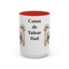 15oz Coton de Tulear Dog Dad Mug, Red, front view