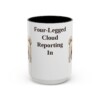 15oz Funny Coton de Tulear Mug, Black, front view
