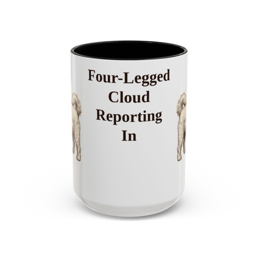 15oz Funny Coton de Tulear Mug, Black, front view