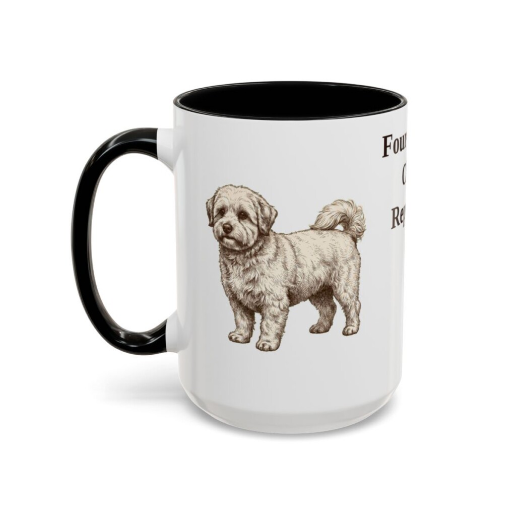 15oz Funny Coton de Tulear Mug, Black, left side view