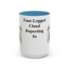 15oz Funny Coton de Tulear Mug, Light Blue, front view