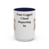 15oz Funny Coton de Tulear Mug, Navy, front view