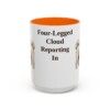15oz Funny Coton de Tulear Mug, Orange, front view