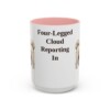 15oz Funny Coton de Tulear Mug, Pink, front view