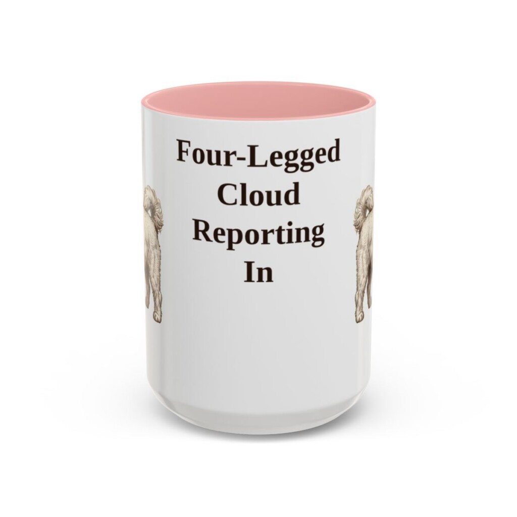 15oz Funny Coton de Tulear Mug, Pink, front view