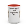 15oz Funny Coton de Tulear Mug, Red, front view