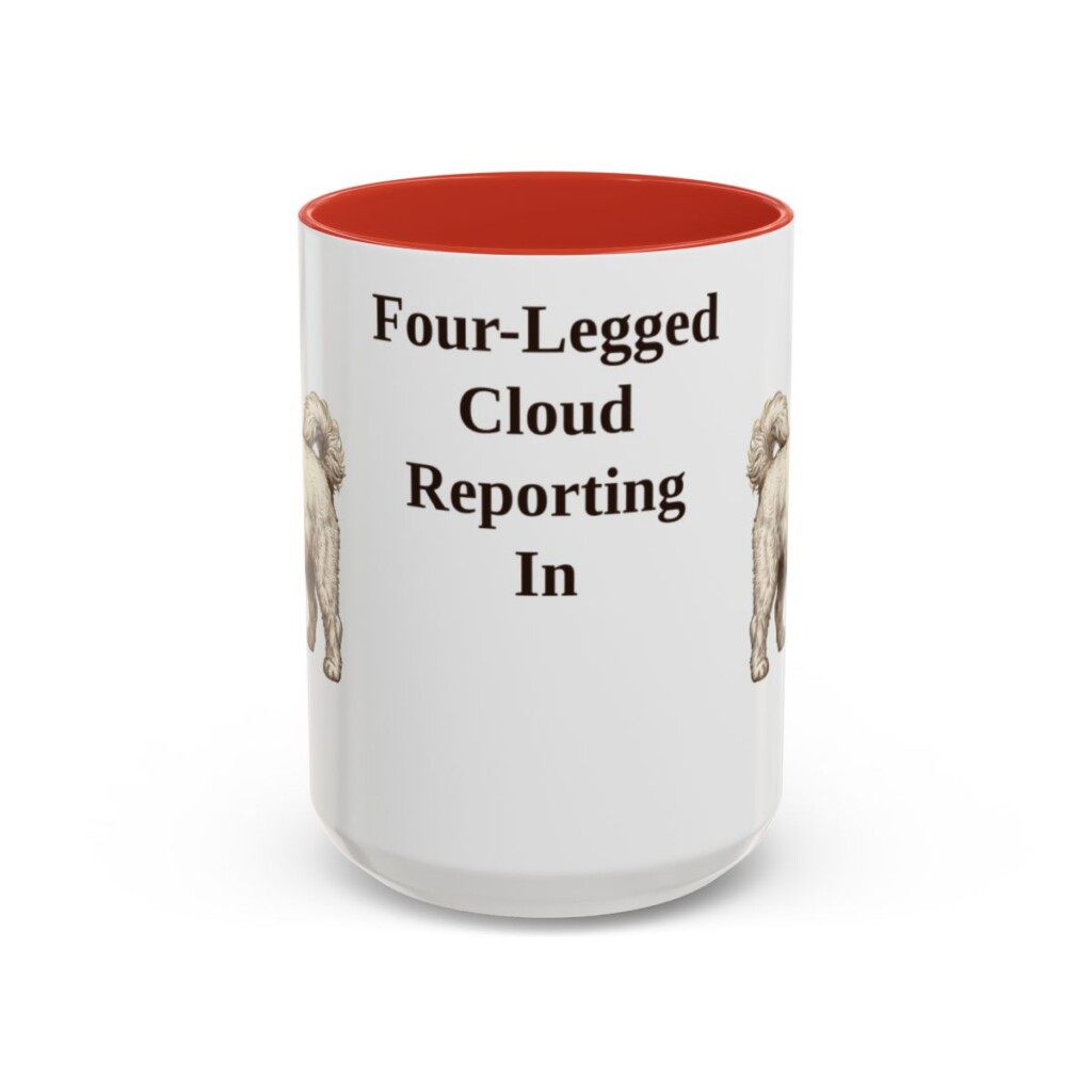 15oz Funny Coton de Tulear Mug, Red, front view