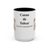 15oz Coton de Tulear Latin Mug, Black, front view